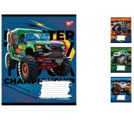 Зошит навчальний А5 12 аркушів, клітинка Monster truck championship 25 шт. в упаков. 765758