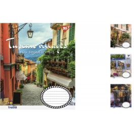 Тетрадь учебная A5 24 листов, в лінійку YES Tuscan villages 20 шт. в упаковках. 765926