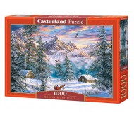 Пазлы Castorland 1000 деталей Рождество в горах C-104680