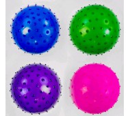 Мяч резиновый массажный 4 вида, диаметр 22 см, 60 граммов C40284