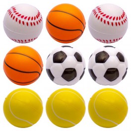 Мяч поролоновый Спорт 6см, 12 шт упаковка 14-37(106624)