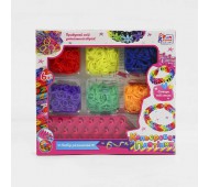 Кольорове плетіння резиночки 4FUN Game Club 6 кольорів резинок, верстат, гачок 66476