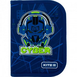 Пенал без наполнения 1 отделение 2 отворота Kite Education Cyber K22-622-8