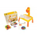 Детский стол для рисования Жираф 2 цвета с проектором и мозаикой 2200