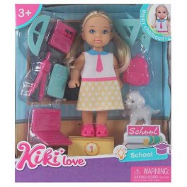 Маленька лялька зі шкільним приладдям Kiki love 88035