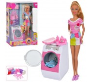 Кукла Defa набор стиральная машинка, аксессуары 8481