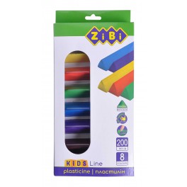 Пластилін 8 кольорів 200г KIDS Line ТМ Zibi ZB.6226