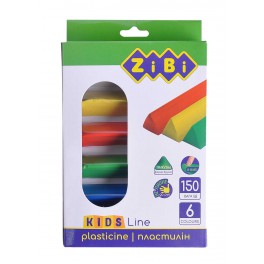 Пластилін 6 кольорів 150г KIDS Line ТМ Zibi ZB.6225