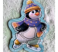 Контурный пазл Пингвин на коньках 18*14см ТМ UBumblebees, Украина ПСФ146