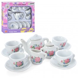 Набор игрушечной посуды чайный сервиз на 4 персоны, фарфор, 11 предметов YH5989-D466