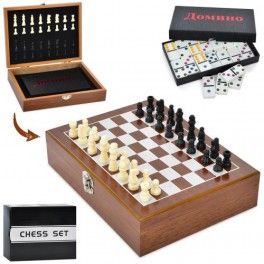 Настольная игра 2в1, шахматы, домино, XQ12095