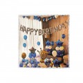 Набір декора до дня народження, Кульки синій с золотом 48шт, Фотозона T-8988