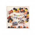 Набір декора до дня народження, Автомобілі кульки 41шт, Фотозона T-8999