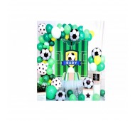 Набір декора до дня народження, Футбол кульки латексні 78шт, банер. Фотозона T-8627