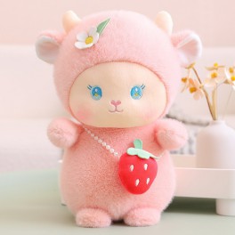 Мягкая игрушка Дуду в костюме барашка с рожками розовая 25см, ТМ Dreamtoys YY6