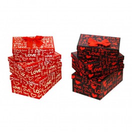 Набір подарункових коробок для святкового пакування 3 шт прямокутні, 16х23,5х9,5см