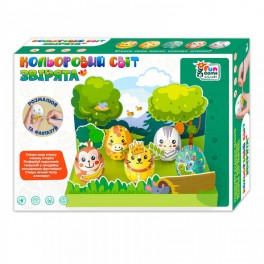 Цветной мир "4FUN Game Club", "Зверюшки", 5 яиц, краски, декор 60152