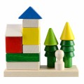 Конструктор пірамідка Будиночок в лісі розвиваюча дерев'яна іграшка