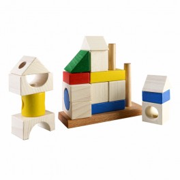 Конструктор пирамидка Усадьба развивающая деревянная игрушка ТАТО КС-005