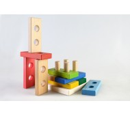 Головоломка Цветные плашки развивающая деревянная игрушка ТАТО ПР-002