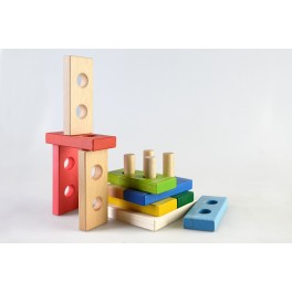 Головоломка Кольорові плашки розвиваюча дерев'яна іграшка